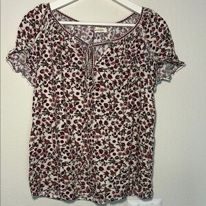 Max Studio Floral Print Women's Top Medium